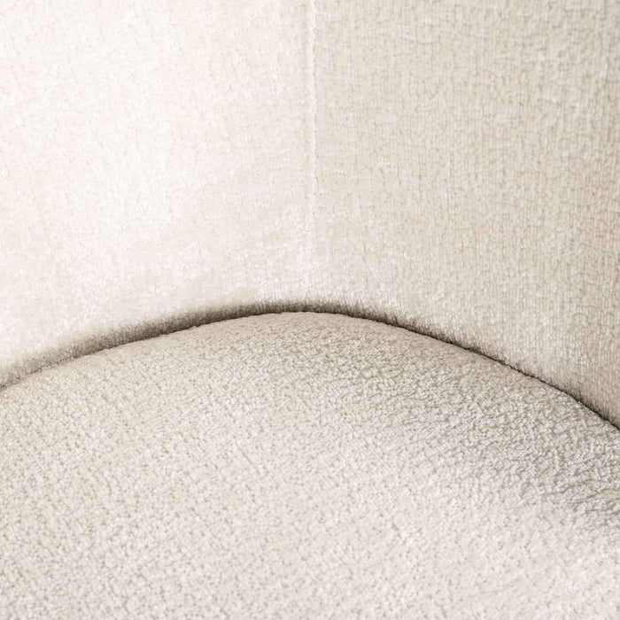 Stoel Amphara white chenille fire retardant