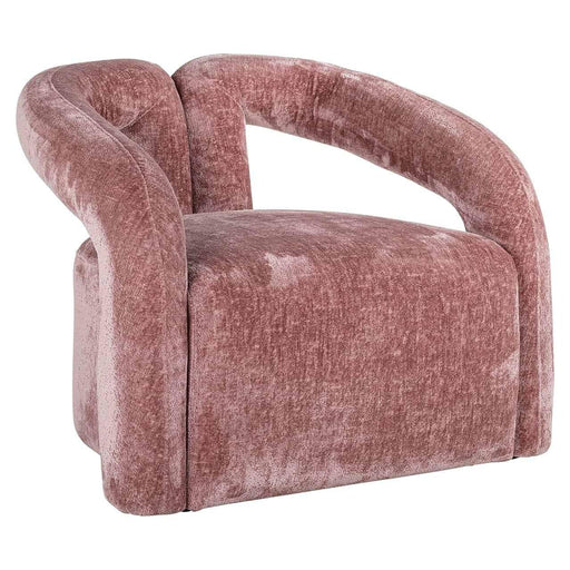 Fauteuil Dana rose chenille