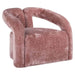 Fauteuil Dana rose chenille