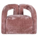 Fauteuil Dana rose chenille
