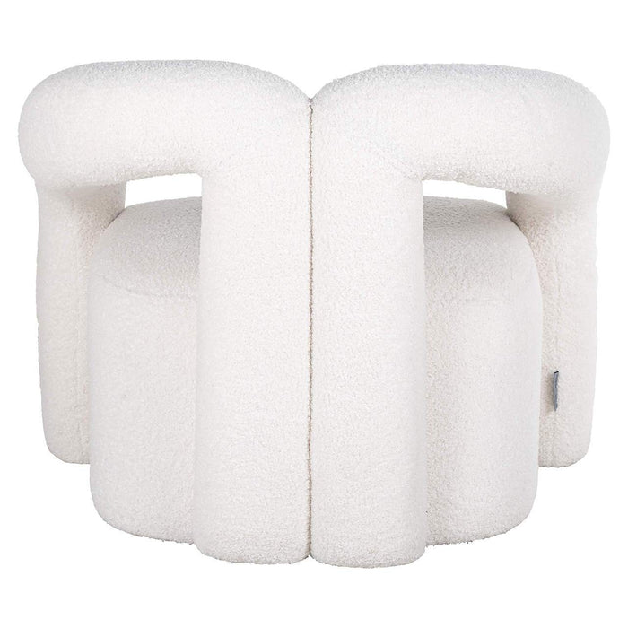 Fauteuil Dana white furry