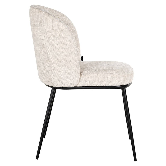 Stoel Elvi beige chenille fire retardant