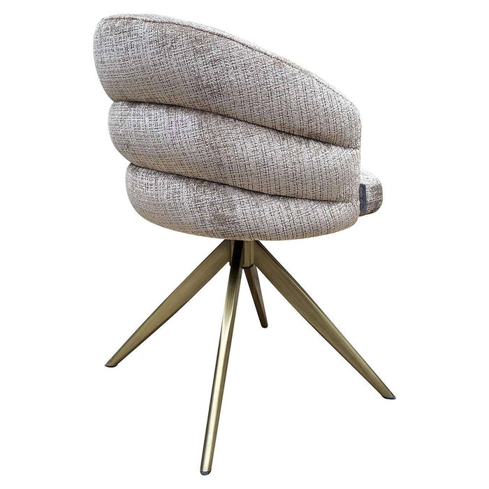 Draaistoel Zendaya stone chenille (Niagara 104 Stone Chenille)