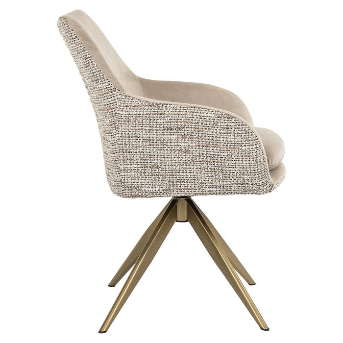 Draaistoel Lisonne be trendy nature / khaki velvet (Be Trendy 01 Nature)