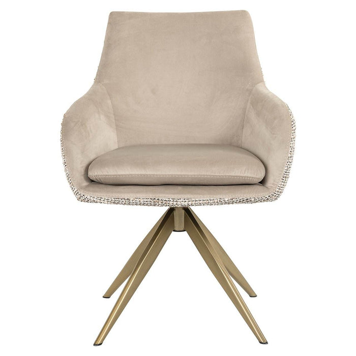 Draaistoel Lisonne be trendy nature / khaki velvet (Be Trendy 01 Nature)