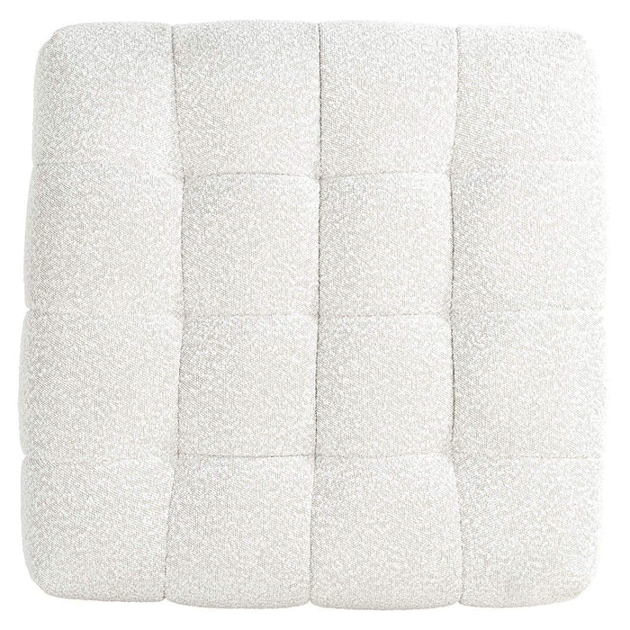 Poef huxley white bouclé