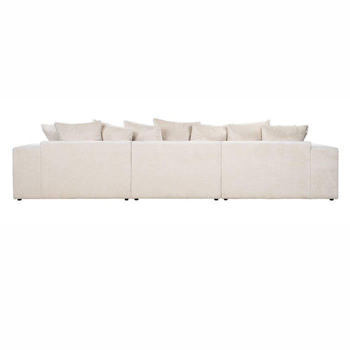 Bank Alcazar 3-zits + lounge links/rechts white chenille