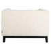 Fauteuil Beaudy white chenille fire retardant