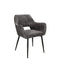 Fallax Anthracite 456 ribbe fabric armchair black