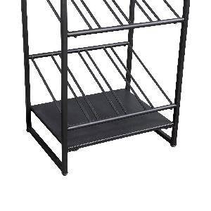 Zalig zwart iron muur wijnrek 46 x 35,5 x 179,5