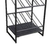 Zalig zwart iron muur wijnrek 46 x 35,5 x 179,5