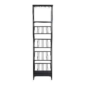 Zalig zwart iron muur wijnrek 46 x 35,5 x 179,5